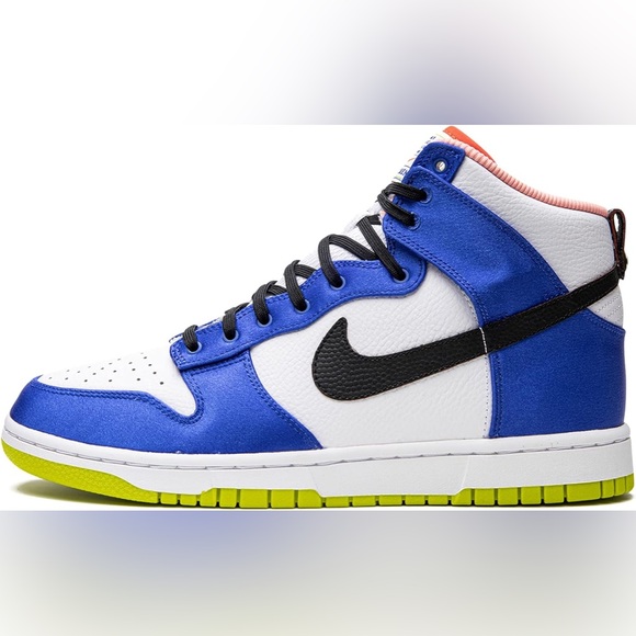 Nike Dunk High Blue Satin Atomic Green - Picture 5 of 5